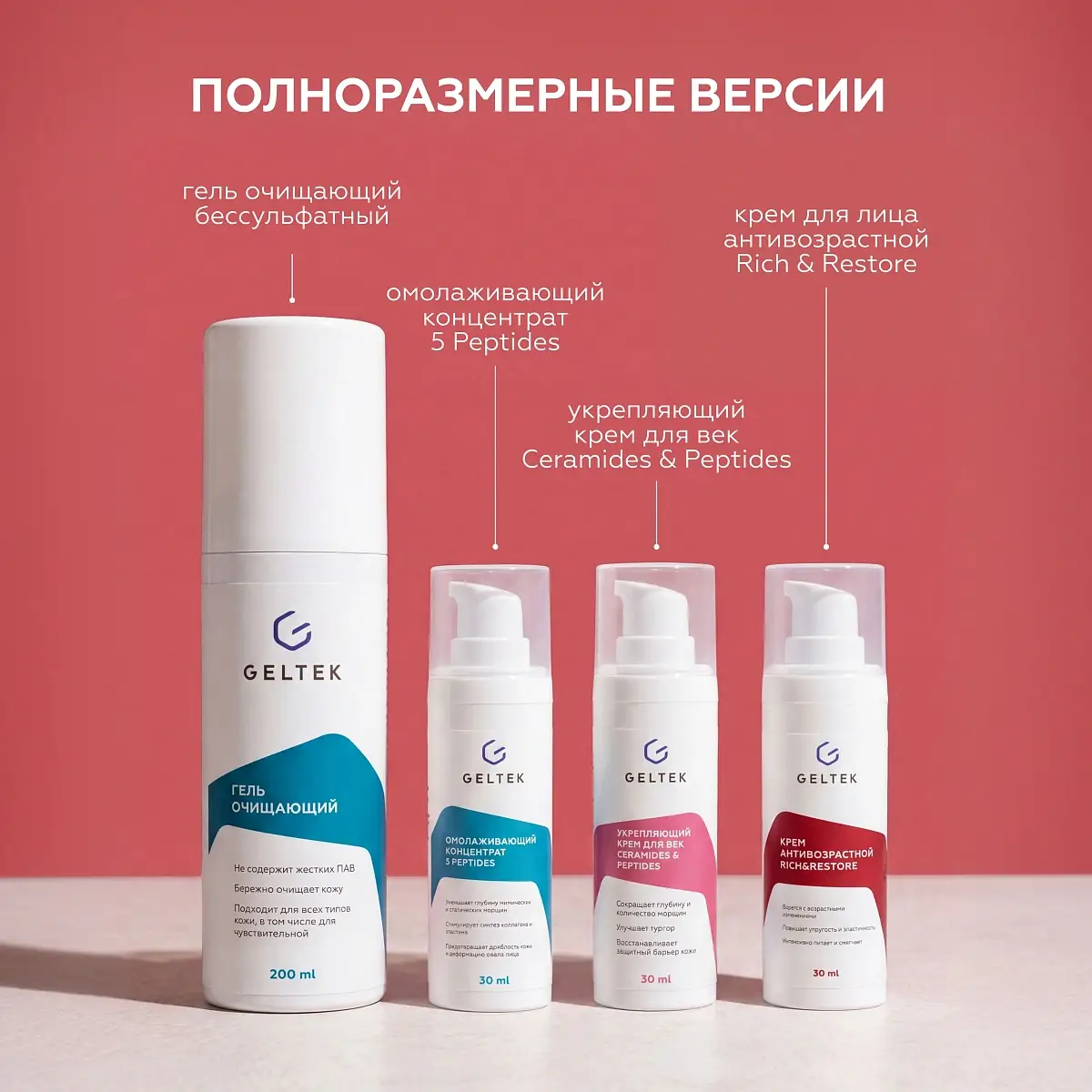 Набор для борьбы с возрастными изменениями в миниатюре Geltek