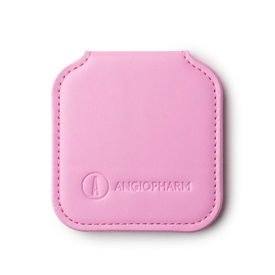Зеркало квадратное Angiopharm, розовое