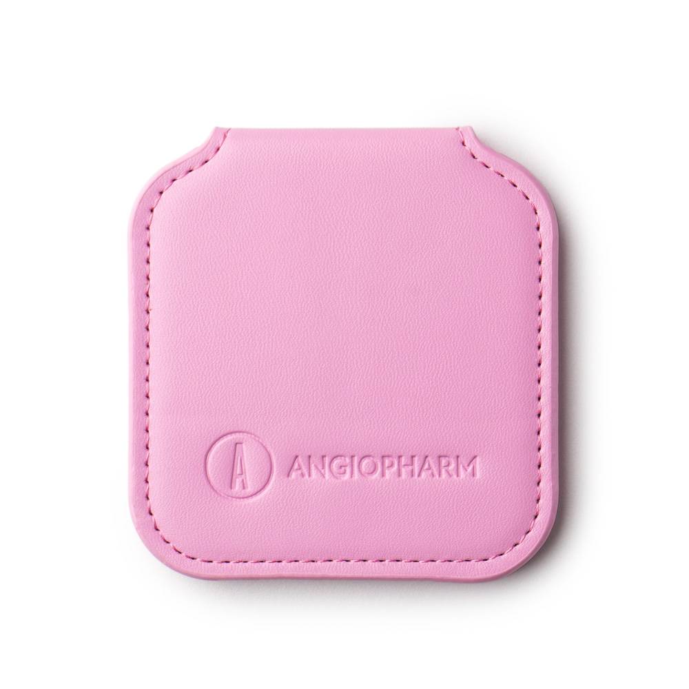Зеркало квадратное Angiopharm, розовое